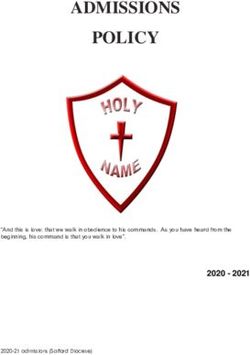 ADMISSIONS POLICY 2020 2021