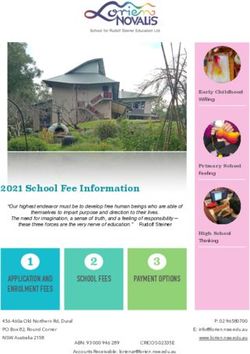 2021 School Fee Information - Lorien Novalis School