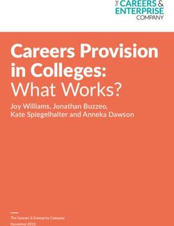 Careers Provision in Colleges: What Works? Joy Williams, Jonathan Buzzeo, Kate Spiegelhalter and Anneka Dawson - Careers & Enterprise Company