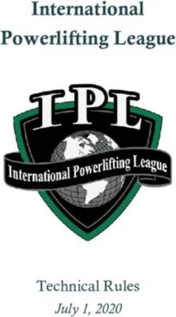 International Powerlifting League - Technical Rules July 1, 2020 - IPL Powerlifting