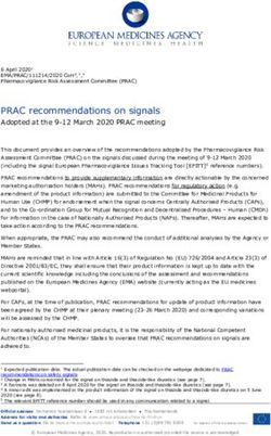 PRAC recommendations on signals - Adopted at the 9-12 March 2020 PRAC meeting