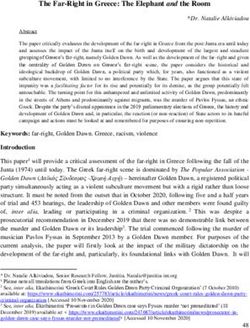 The Far-Right in Greece: The Elephant and the Room