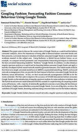 Googling Fashion: Forecasting Fashion Consumer Behaviour Using Google Trends - MDPI