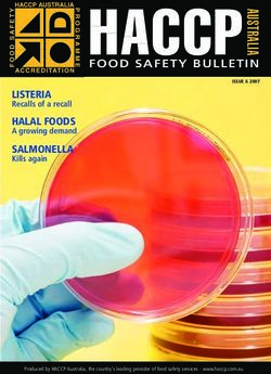 HACCP A FOOD SAFETY BULLETIN - LISTERIA