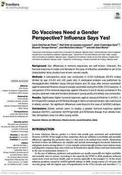 Do Vaccines Need a Gender Perspective? Influenza Says Yes!