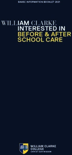 WILLIAM CLARKE INTERESTED IN BEFORE & AFTER SCHOOL CARE - BAASC INFORMATION BOOKLET 2021 - William Clarke College