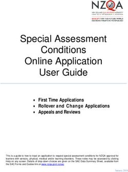 Special Assessment Conditions Online Application User Guide - NZQA