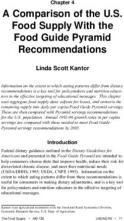 A Comparison of the U.S. Food Supply With the Food Guide Pyramid Recommendations