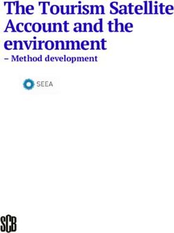 The Tourism Satellite Account and the environment-Method development - SCB