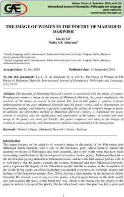 THE IMAGE OF WOMEN IN THE POETRY OF MAHMOUD DARWISH - International ...