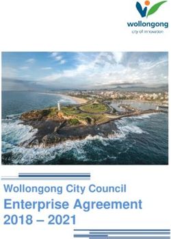 Enterprise Agreement 2018 2021 - Wollongong City Council