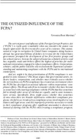 THE OUTSIZED INFLUENCE OF THE FCPA? - University of Illinois Law ...