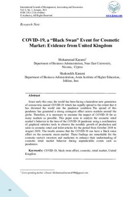 COVID-19, a "Black Swan" Event for Cosmetic Market: Evidence from United Kingdom