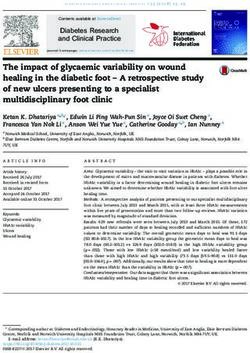The impact of glycaemic variability on wound healing in the diabetic foot - A retrospective study of new ulcers presenting to a specialist ...