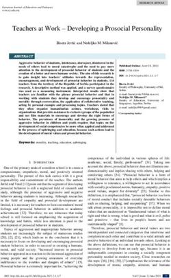 Teachers at Work - Developing a Prosocial Personality