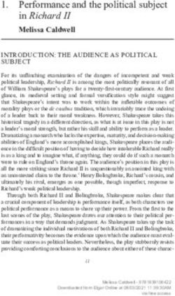Performance and the political subject - Elgaronline