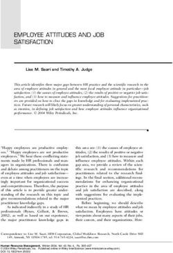 EMPLOYEE ATTITUDES AND JOB SATISFACTION - Lise M. Saari and Timothy A. Judge