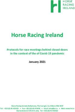 Horse Racing Ireland Protocols for race meetings behind closed doors in the context of the of Covid-19 pandemic January 2021