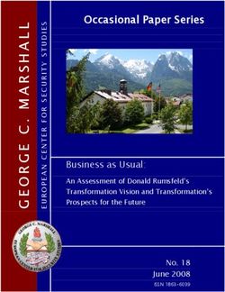Occasional Paper Series - Business as Usual: An Assessment of Donald Rumsfeld's Transformation Vision and Transformation's Prospects for the Future