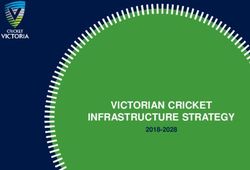 VICTORIAN CRICKET INFRASTRUCTURE STRATEGY 2018-2028