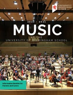 MUSICAT THE UNIVERSITY OF BIRMINGHAM SCHOOL - Information Booklet for Parents and Carers