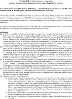 (This English version is a courtesy translation from the Italian original document which remains the definitive version) - UBI Banca