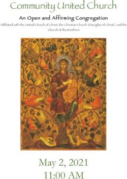 Community United Church - May 2, 2021 - An Open and Affirming Congregation