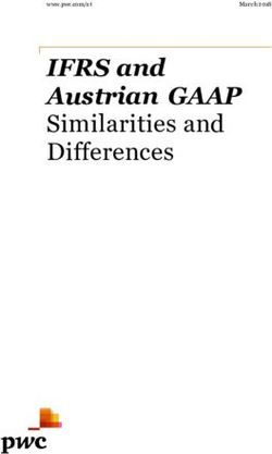 IFRS AND AUSTRIAN GAAP SIMILARITIES AND DIFFERENCES - PWC ÖSTERREICH