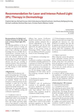 Recommendation for Laser and Intense Pulsed Light (IPL) Therapy in Dermatology