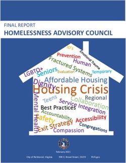 Housing Crisis Affordable Housing - HOMELESSNESS ADVISORY COUNCIL - City of Richmond