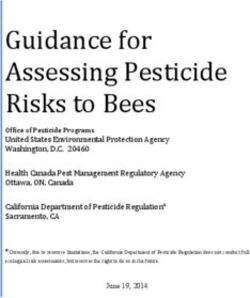 Washington, D.C. 20460 Health Canada Pest Management Regulatory Agency Ottawa, ON, Canada California Department of Pesticide Regulation* ...