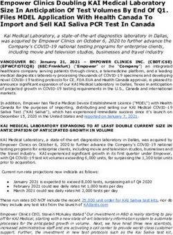 Empower Clinics Doubling KAI Medical Laboratory Size In Anticipation Of Test Volumes By End Of Q1. Files MDEL Application With Health Canada To ...