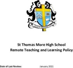 St Thomas More High School Remote Teaching and Learning Policy - Date of Last Review