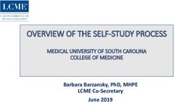 OVERVIEW OF THE SELF-STUDY PROCESS - BARBARA BARZANSKY, PHD, MHPE LCME CO-SECRETARY JUNE 2019 - COLLEGE OF MEDICINE | MUSC