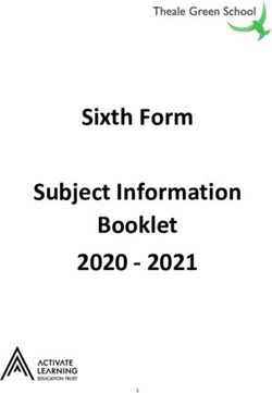 Sixth Form Subject Information Booklet 2020 2021
