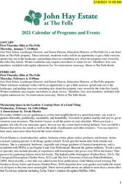 2021 Calendar of Programs and Events - The Fells