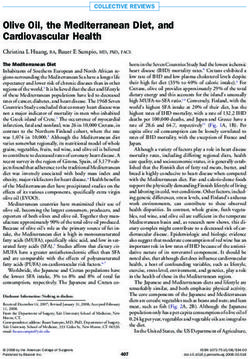 Olive Oil, the Mediterranean Diet, and Cardiovascular Health
