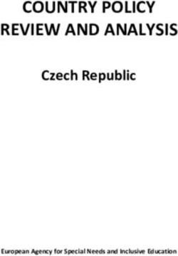 COUNTRY POLICY REVIEW AND ANALYSIS - Czech Republic - European Agency for Special Needs and Inclusive Education - Home | European Agency for ...