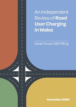 An Independent Review of Road User Charging in Wales - Derek Turner CBE FREng - November 2020 - GOV ...