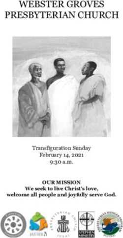 WEBSTER GROVES PRESBYTERIAN CHURCH - OUR MISSION Transfiguration Sunday February 14, 2021 - Webster ...