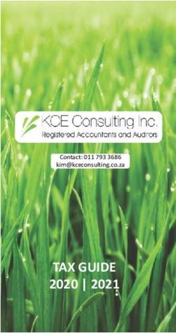 TAX GUIDE 2020 | 2021 - KCE Consulting Inc