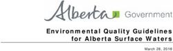Environmental Quality Guidelines for Alberta Surface Waters - March 28, 2018