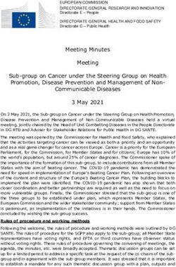 Meeting Minutes Meeting Sub-group on Cancer under the Steering Group on Health Promotion, Disease Prevention and Management of Non-Communicable ...