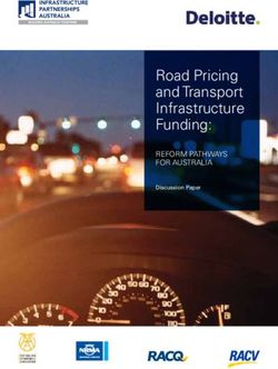 ROAD PRICING AND TRANSPORT INFRASTRUCTURE FUNDING: REFORM PATHWAYS FOR AUSTRALIA - DELOITTE