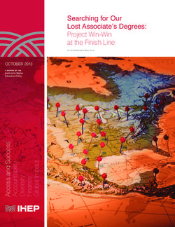 Searching for Our Lost Associate's Degrees: Project Win-Win at the Finish Line - OCTOBER 2013