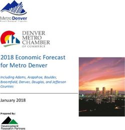 2018 Economic Forecast for Metro Denver - January 2018 Including Adams, Arapahoe, Boulder, Broomfield, Denver, Douglas, and Jefferson Counties