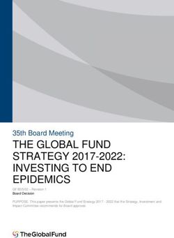 THE GLOBAL FUND STRATEGY 2017-2022: INVESTING TO END EPIDEMICS - EECA