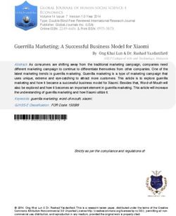 Guerrilla Marketing; A Successful Business Model for Xiaomi