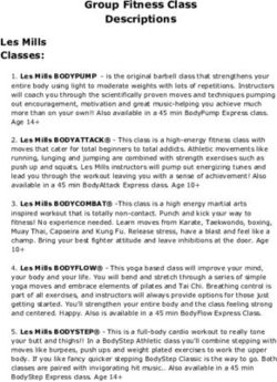 Group Fitness Class Descriptions