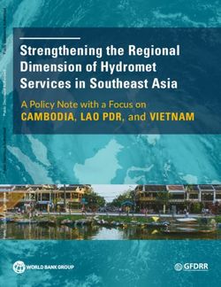 Strengthening the Regional Dimension of Hydromet Services in Southeast Asia - A Policy Note with a Focus on CAMBODIA, LAO PDR, and VIETNAM - World ...